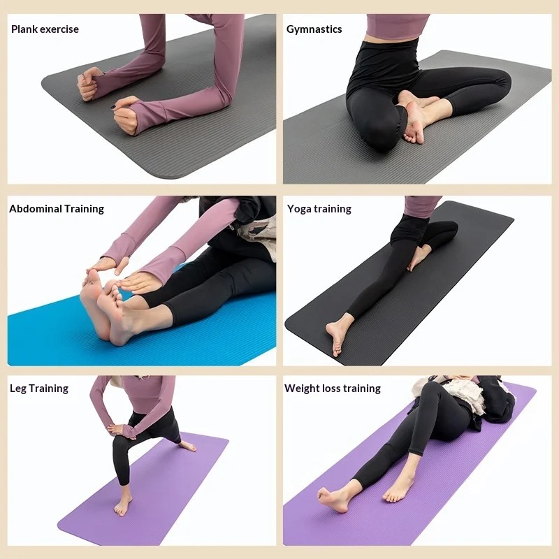 Pilates Yoga Mat Thickness - Extra Dicke Rutschfeste Yogamatte Stoßdämpfende Extra