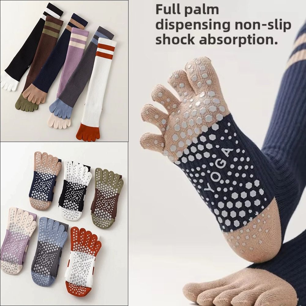 Pilates Yoga And Barre - Neue Baumwolle Fünf-Finger Yoga Socken Silikon