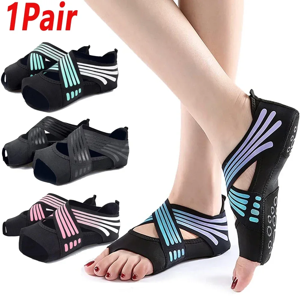 Pilates Yoga Equipment - 1 Paar Professionelle Rutschfeste Gym-Yoga-Schuhe, Flache