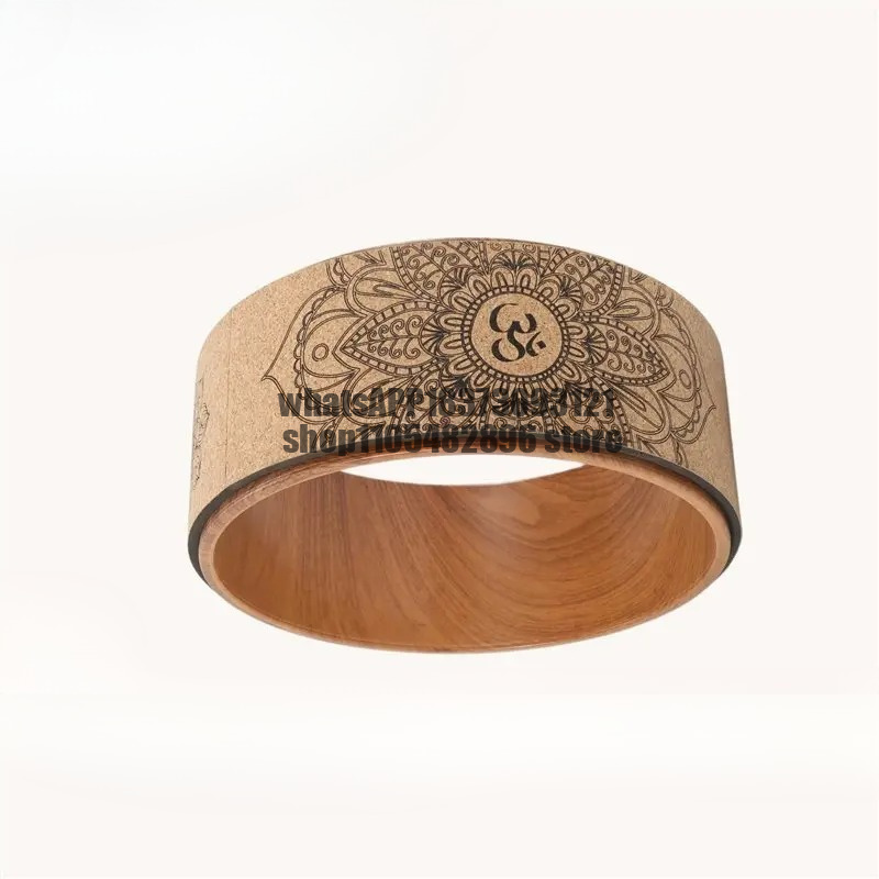 Yoga Wheel Dharma - Preisgünstiges Kork-Yogarad für Yoga-Posen und Rückbeugungen,