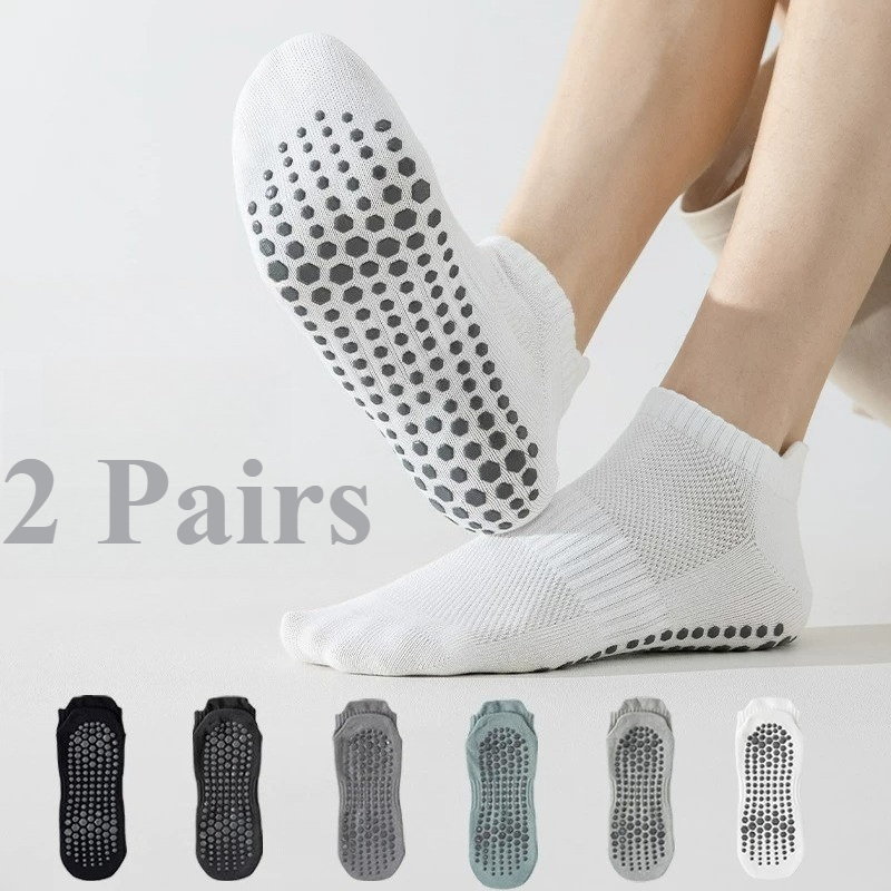 Pilates Is Yoga - 2/1 Paar Herren-Silikon-Anti-Rutsch-Yoga-Socken, Boden-Pilates-Socken aus Baumwolle,