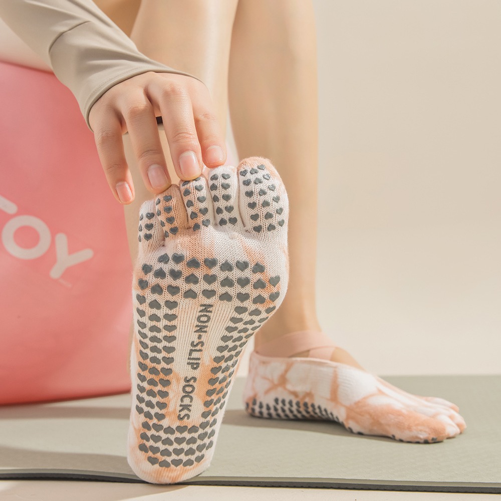 Tie-Dye Damen Fünf-Zehen-Grip- – Pilates Yoga And Barre Bewertung und Preis
