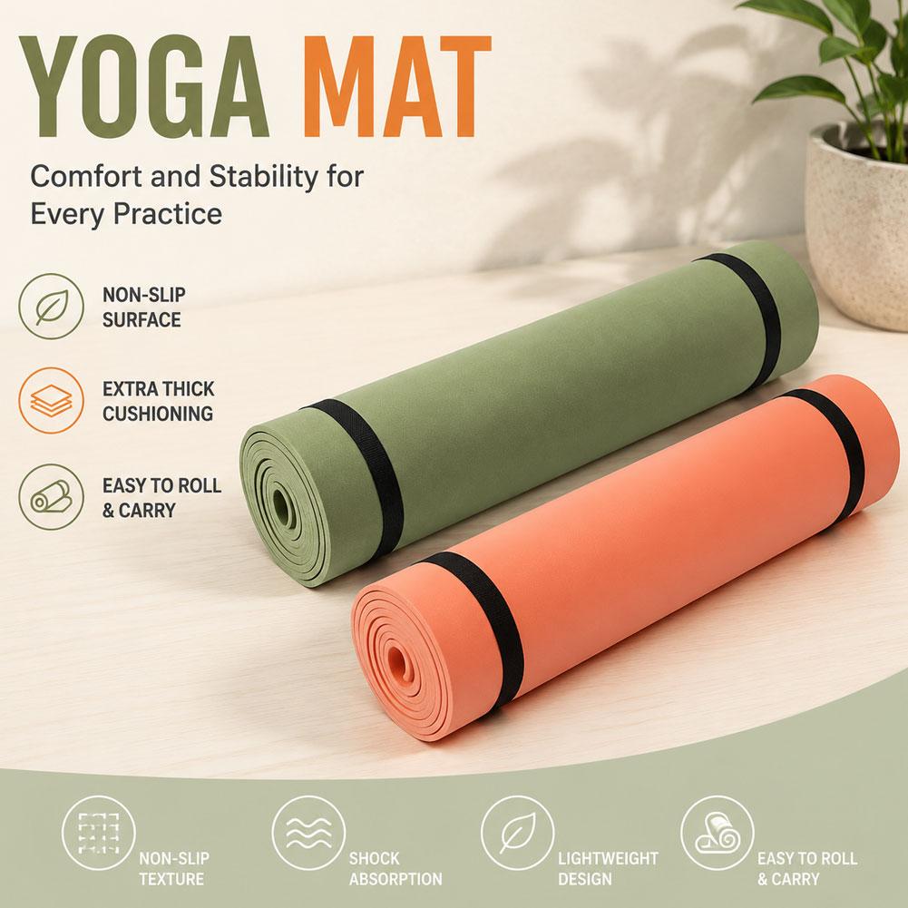 1/2 Stück dicke Yogamatte, rut – Pilates Yoga Mat Thickness Bewertung und Preis